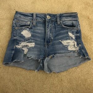 American Eagle Distressed Ripped Denim Shorts